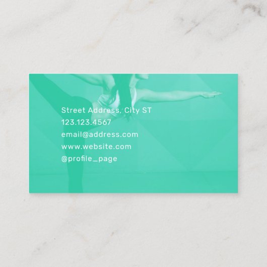 Moderne professionele elegant kinetisch visitekaartje (Achterkant)