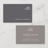 Moderne professionele elegant Monogram Design Luxu Visitekaartje (Voorkant / Achterkant)