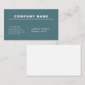 Moderne professionele Elegant Plain Visitekaartje (Voorkant / Achterkant)