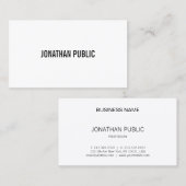 Moderne, professionele elegant zwart, eenvoudig wi visitekaartje (Voorkant / Achterkant)