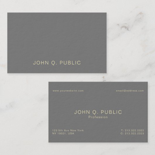 Moderne professionele elegante creatieve premium d visitekaartje (Voorkant / Achterkant)