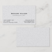 Moderne Professionele elegante Effen Wit Eenvoudig Visitekaartje (Voorkant / Achterkant)