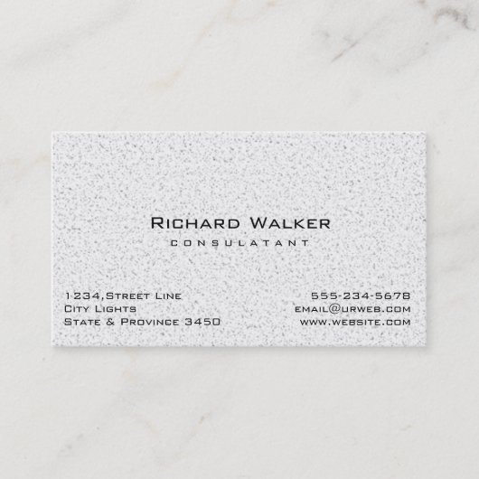 Moderne Professionele elegante Effen Wit Eenvoudig Visitekaartje (Voorkant)