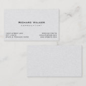 Moderne Professionele elegante Effen Wit Eenvoudig Visitekaartje (Voorkant / Achterkant)