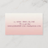 Moderne, professionele elegante glitterassen visitekaartje (Achterkant)