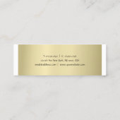 Moderne, professionele, elegante Gold-look minimaa Mini Visitekaartje (Achterkant)