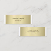 Moderne, professionele, elegante Gold-look minimaa Mini Visitekaartje (Voorkant / Achterkant)