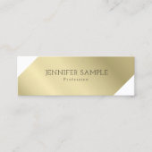 Moderne, professionele, elegante Gold look stijlvo Mini Visitekaartje (Voorkant)