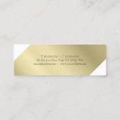 Moderne, professionele, elegante Gold look stijlvo Mini Visitekaartje (Achterkant)