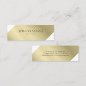 Moderne, professionele, elegante Gold look stijlvo Mini Visitekaartje (Voorkant / Achterkant)