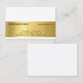 Moderne, professionele, elegante Gold Plain Luxury Visitekaartje (Voorkant / Achterkant)