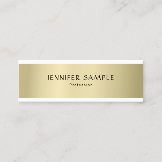 Moderne, professionele, elegante Gold-vormgeving Mini Visitekaartje (Voorkant)