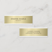 Moderne, professionele, elegante Gold-vormgeving Mini Visitekaartje (Voorkant / Achterkant)