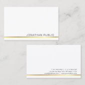Moderne professionele elegante gouden lijn Sjabloo Visitekaartje (Voorkant / Achterkant)