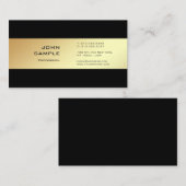 Moderne, professionele, elegante, gouden look zwar visitekaartje (Voorkant / Achterkant)