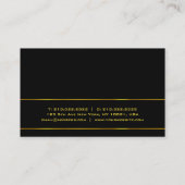 Moderne Professionele Elegante Gouden Naam Tekst Z Visitekaartje (Achterkant)