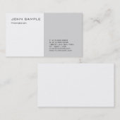 Moderne professionele elegante grijze Sjabloon Visitekaartje (Voorkant / Achterkant)