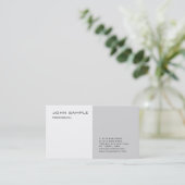 Moderne professionele elegante grijze Sjabloon Visitekaartje (Staand voorkant)