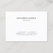 Moderne professionele elegante grijze vormgeving visitekaartje (Achterkant)
