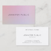 Moderne, professionele, elegante kleuren visitekaartje (Voorkant / Achterkant)