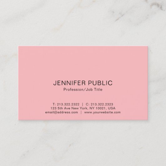 Moderne, professionele, elegante kleuren visitekaartje (Voorkant)