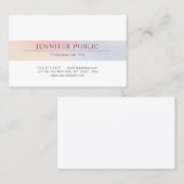 Moderne professionele elegante minimalistische eff visitekaartje (Voorkant / Achterkant)