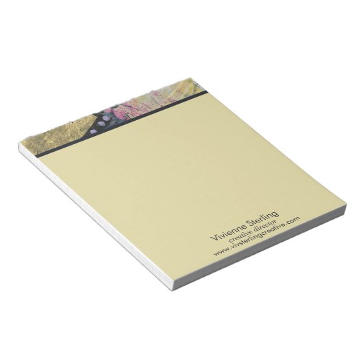 Moderne professionele elegante minimalistische gem notitieblok (Schuin)