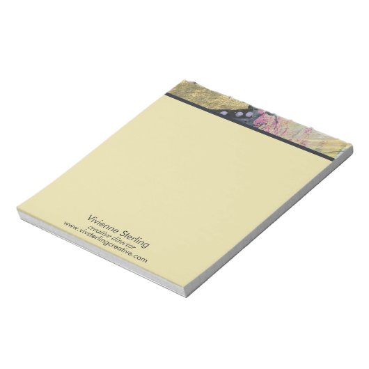 Moderne professionele elegante minimalistische gem notitieblok (Linkerzijde)