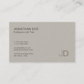 Moderne Professionele Elegante Monogram Duidelijke Visitekaartje (Achterkant)