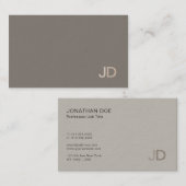 Moderne Professionele Elegante Monogram Duidelijke Visitekaartje (Voorkant / Achterkant)