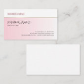 Moderne, professionele, elegante roze, eenvoudige, visitekaartje (Voorkant / Achterkant)