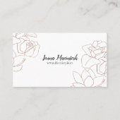 Moderne professionele elegante roze roze roze bloe visitekaartje (Achterkant)