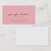 Moderne professionele, elegante roze witte schone  visitekaartje (Voorkant / Achterkant)