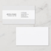 Moderne Professionele Elegante Schone Grijze Witte Visitekaartje (Voorkant / Achterkant)