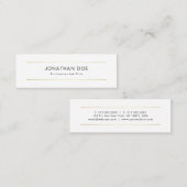 Moderne, professionele, elegante, stijlvolle goude mini visitekaartje (Voorkant / Achterkant)