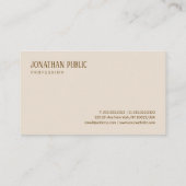 Moderne Professionele Elegante Template Bruin & Be Visitekaartje (Achterkant)