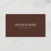 Moderne Professionele Elegante Template Bruin & Be Visitekaartje (Voorkant)