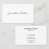 Moderne professionele elegante typografie script visitekaartje (Voorkant / Achterkant)
