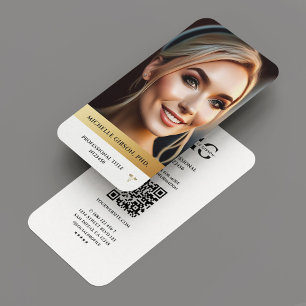 Moderne professionele elegante witte gouden lijn visitekaartje