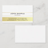 Moderne, professionele, elegante, witte goudprijs visitekaartje (Voorkant / Achterkant)