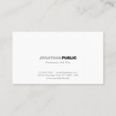 Moderne Professionele Elegante Witte Schone Vlakte Visitekaartje (Achterkant)