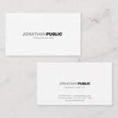 Moderne Professionele Elegante Witte Schone Vlakte Visitekaartje (Voorkant / Achterkant)
