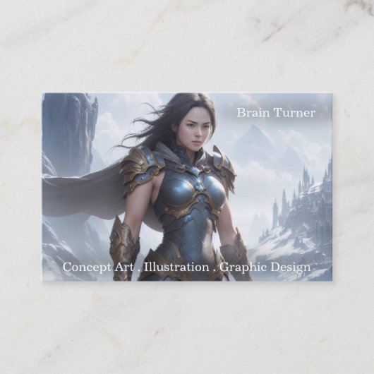 Moderne professionele Fantasy Artwork Visitekaartje (Voorkant)