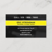 Moderne professionele fitness trainer visitekaartje (Achterkant)