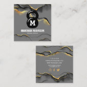 Moderne professionele fitnesstrainer vierkante visitekaartje (Voorkant / Achterkant)