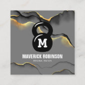 Moderne professionele fitnesstrainer vierkante visitekaartje (Voorkant)