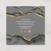 Moderne professionele fitnesstrainer vierkante visitekaartje (Achterkant)