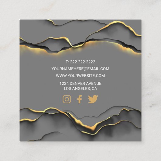 Moderne professionele fitnesstrainer vierkante visitekaartje (Achterkant)