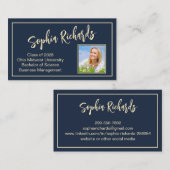 Moderne professionele foto-Afstuderen Visitekaartje (Voorkant / Achterkant)