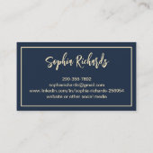 Moderne professionele foto-Afstuderen Visitekaartje (Achterkant)